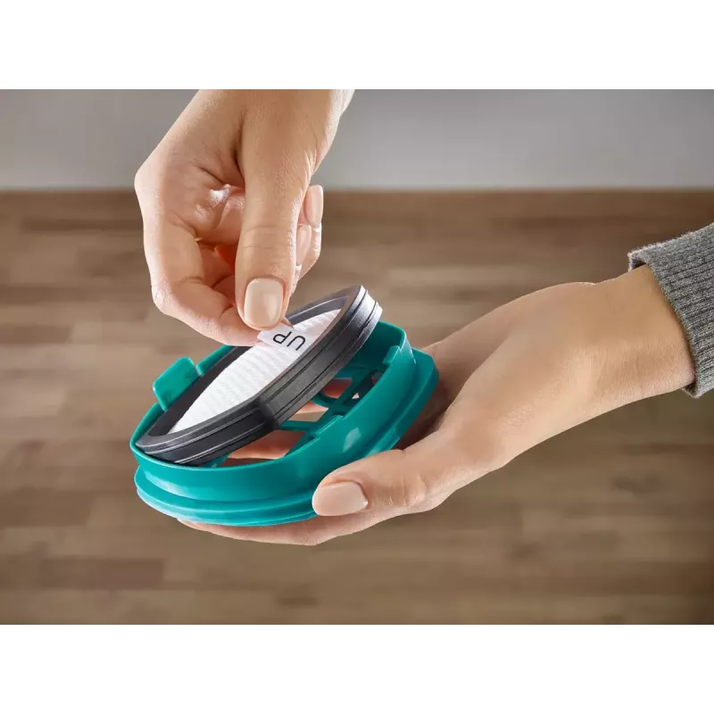 2 viename belaidis dulkių siurblys Leifheit PowerVac 2in1 — belaidis 20 V, 40 min veikimo laikas, cikloninis, nuimamas rankinis siurblys, plaunamas filtras