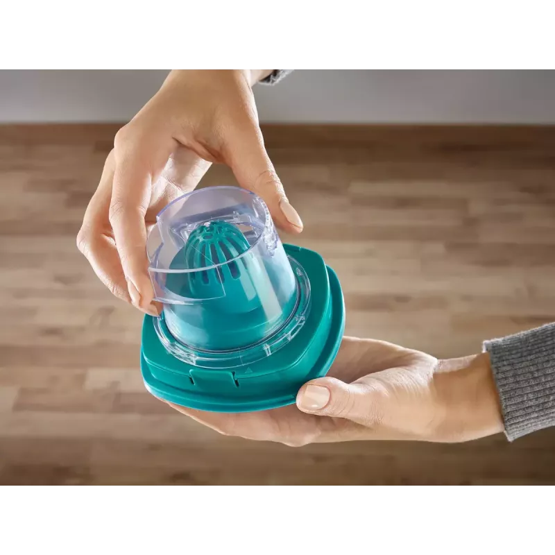 2 viename belaidis dulkių siurblys Leifheit PowerVac 2in1 — belaidis 20 V, 40 min veikimo laikas, cikloninis, nuimamas rankinis siurblys, plaunamas filtras