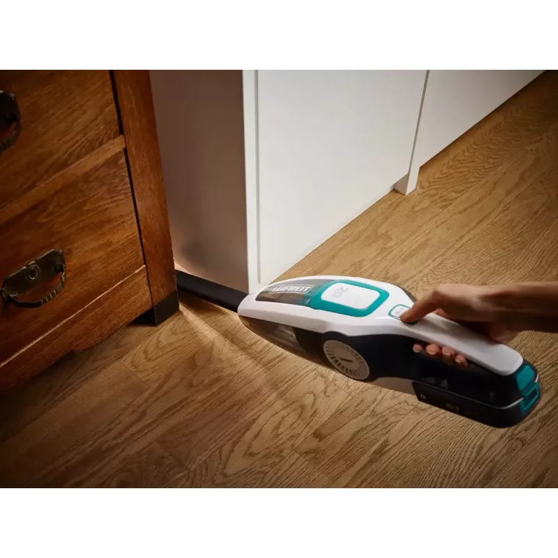 2 viename belaidis dulkių siurblys Leifheit PowerVac 2in1 — belaidis 20 V, 40 min veikimo laikas, cikloninis, nuimamas rankinis siurblys, plaunamas filtras