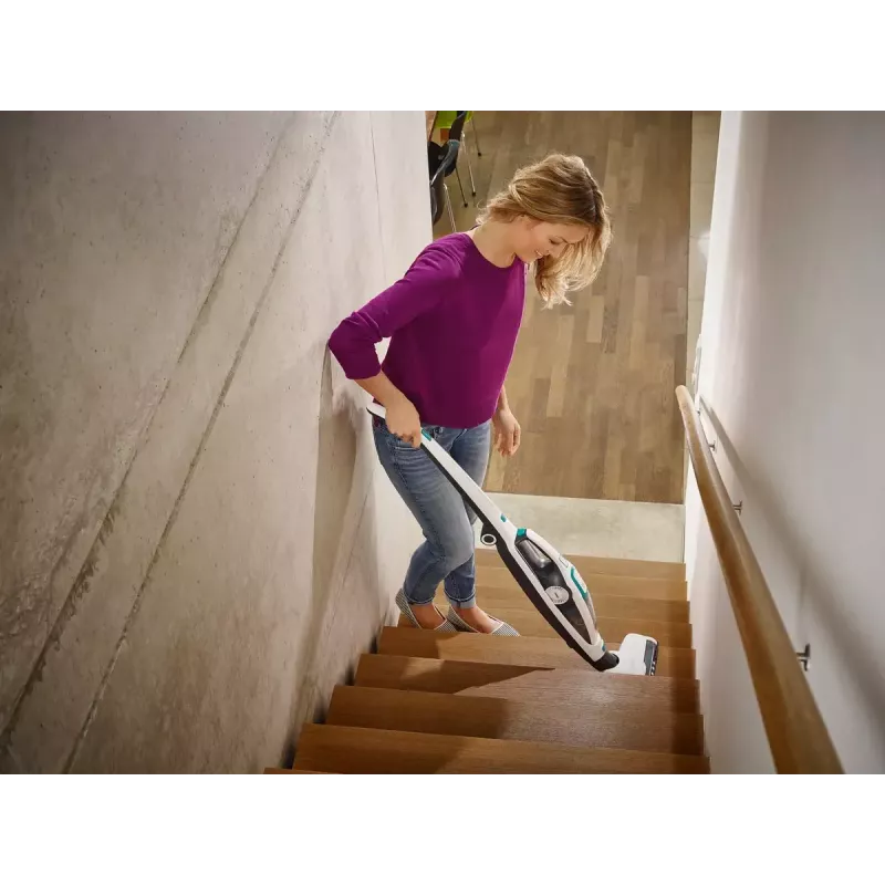 2 viename belaidis dulkių siurblys Leifheit PowerVac 2in1 — belaidis 20 V, 40 min veikimo laikas, cikloninis, nuimamas rankinis siurblys, plaunamas filtras