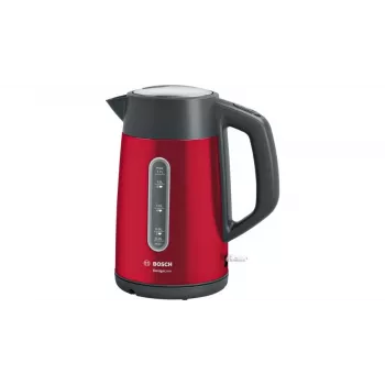 Elektrinis virdulys Bosch TWK4P434 — 1,7 l, 2400 W, juoda/raudona