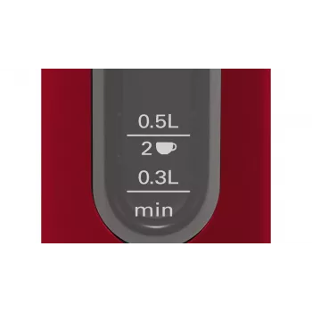 Elektrinis virdulys Bosch TWK4P434 — 1,7 l, 2400 W, juoda/raudona