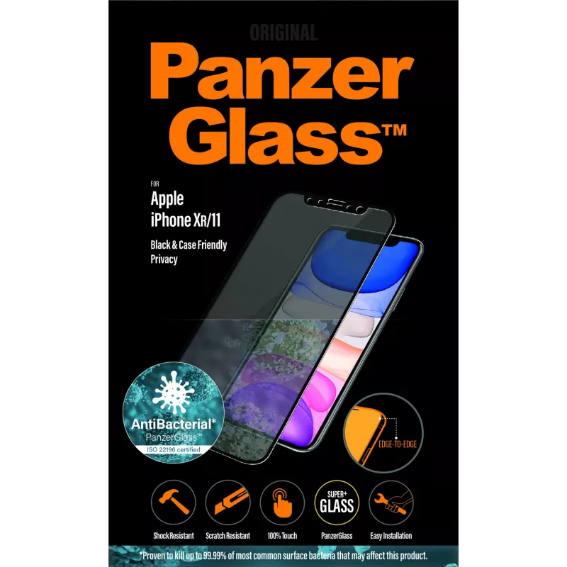 PanzerGlass ® Privatumo ekrano apsauga iPhone 11 | XR | Nuo krašto iki krašto