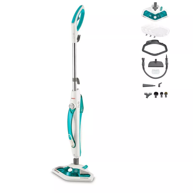 Polti Vaporetto SV450_Double garinis šluostiklis 0,3 L 1500 W turkio, balta