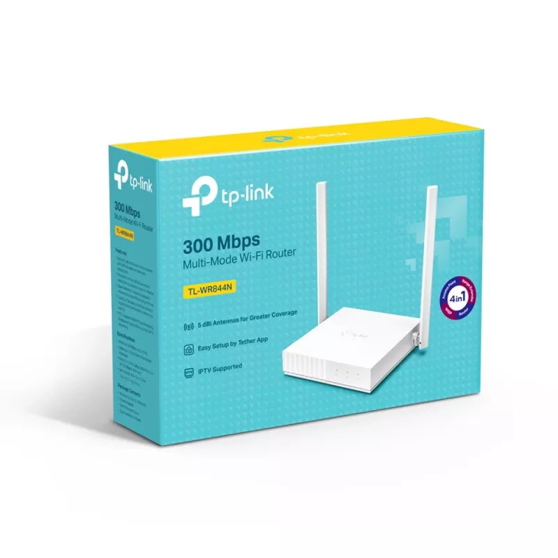 TP-Link TL-WR844N belaidis maršrutizatorius Fast Ethernet vienos juostos (2,4 GHz) Baltas