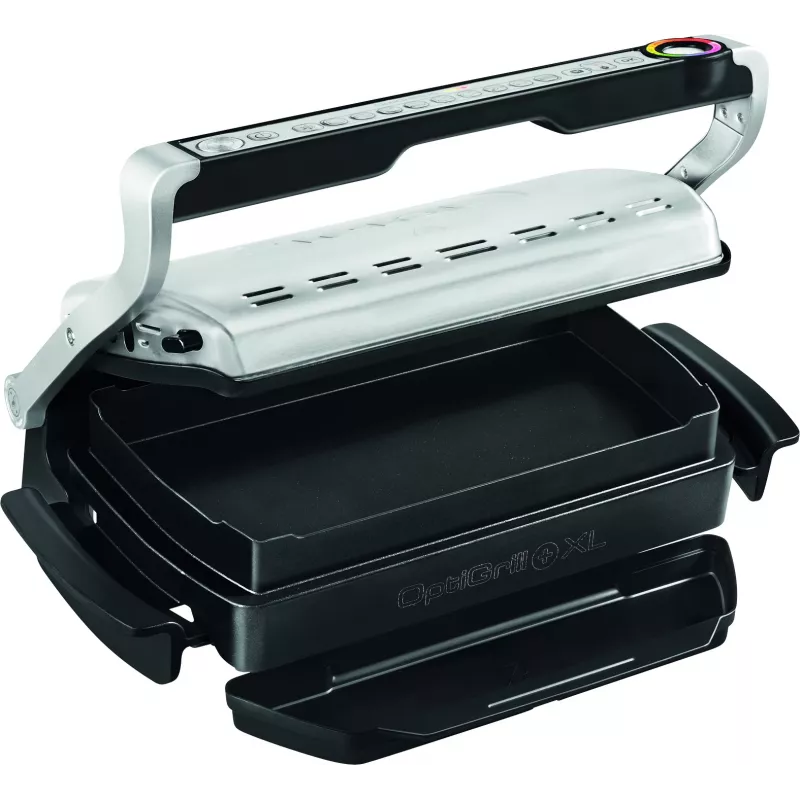 Kontaktinė kepsninė Tefal GC724D stalo keptuvė, metalinė / juoda, 440×340×172 mm, 7 kg
