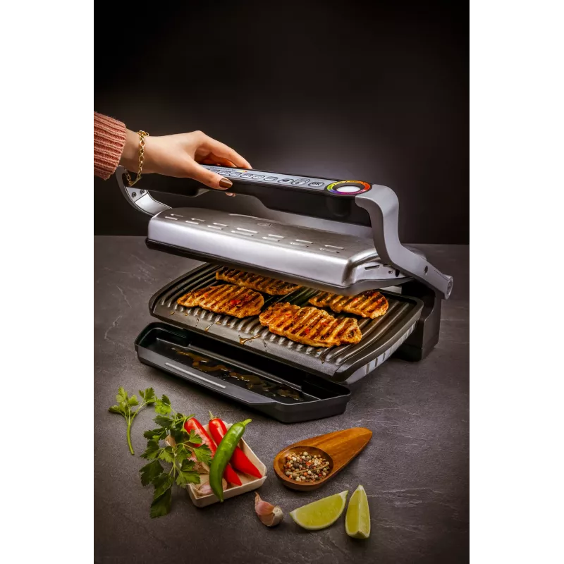 Kontaktinė kepsninė Tefal GC724D stalo keptuvė, metalinė / juoda, 440×340×172 mm, 7 kg