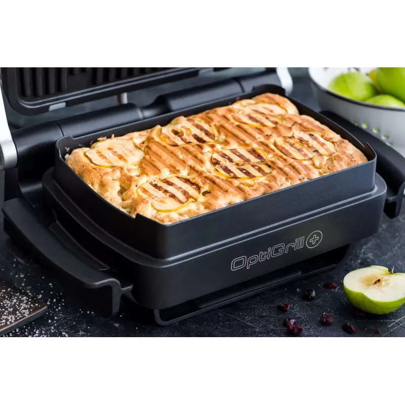 Kontaktinė kepsninė Tefal GC724D stalo keptuvė, metalinė / juoda, 440×340×172 mm, 7 kg