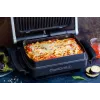 Kontaktinė kepsninė Tefal GC724D stalo keptuvė, metalinė / juoda, 440×340×172 mm, 7 kg
