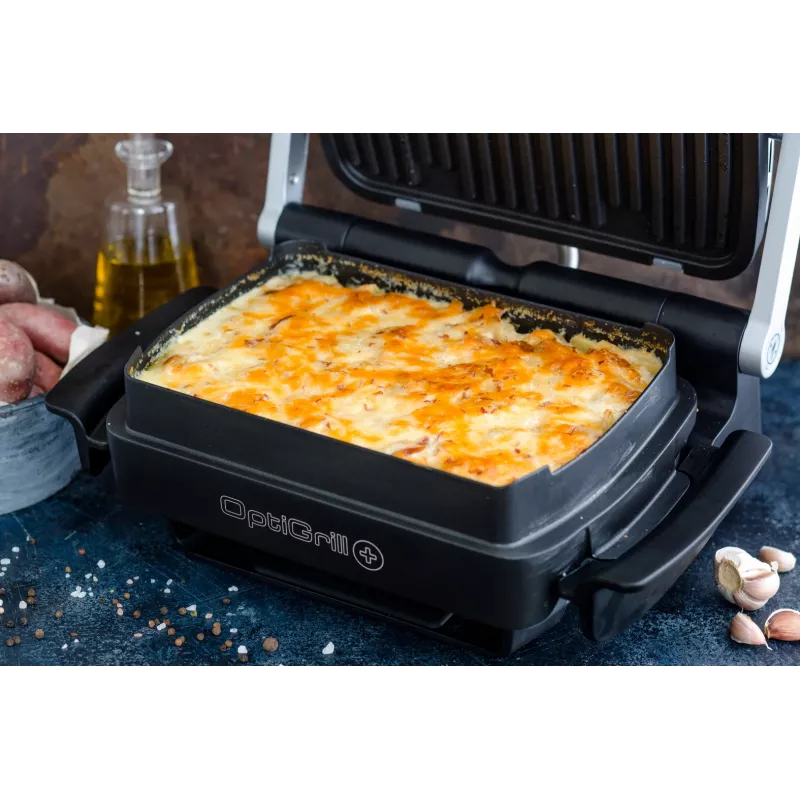 Kontaktinė kepsninė Tefal GC724D stalo keptuvė, metalinė / juoda, 440×340×172 mm, 7 kg