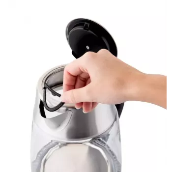 Elektrinis virdulys ETA ETA915390000 — 1,5 l, 2200 W, nerūdijantis plienas ir skaidrus stiklas, juoda