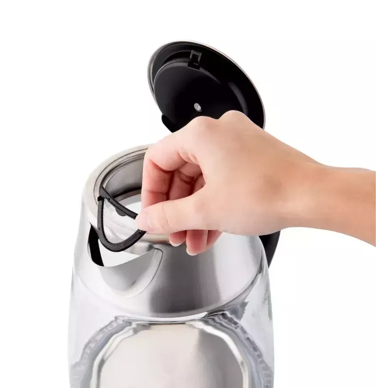 Elektrinis virdulys ETA ETA915390000 — 1,5 l, 2200 W, nerūdijantis plienas ir skaidrus stiklas, juoda