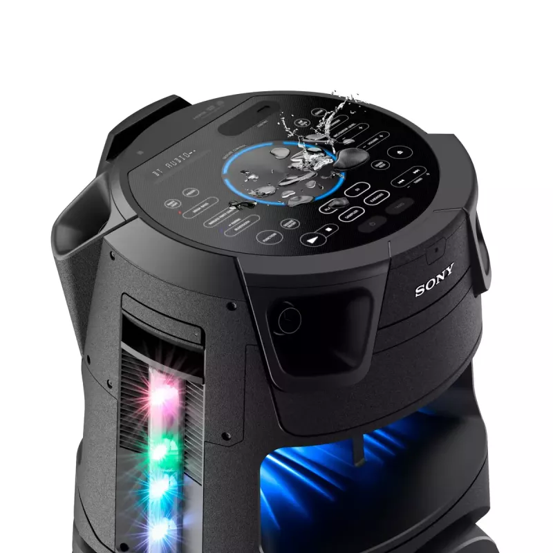 Sony MHC-V73D galingas Bluetooth® vakarėlių garsiakalbis su visakrypčiu vakarėlio garsu ir šviesa