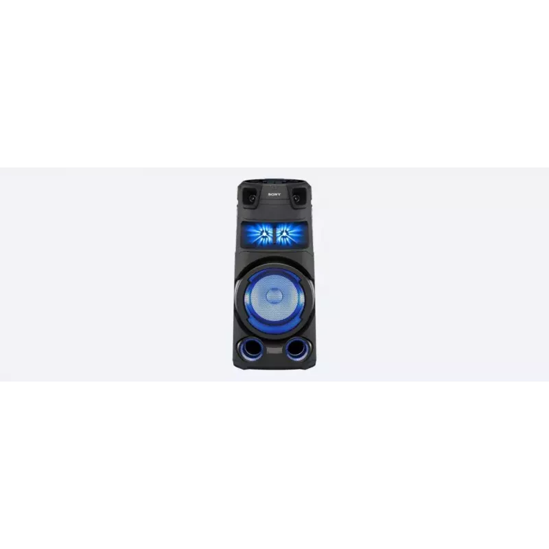 Sony MHC-V73D galingas Bluetooth® vakarėlių garsiakalbis su visakrypčiu vakarėlio garsu ir šviesa