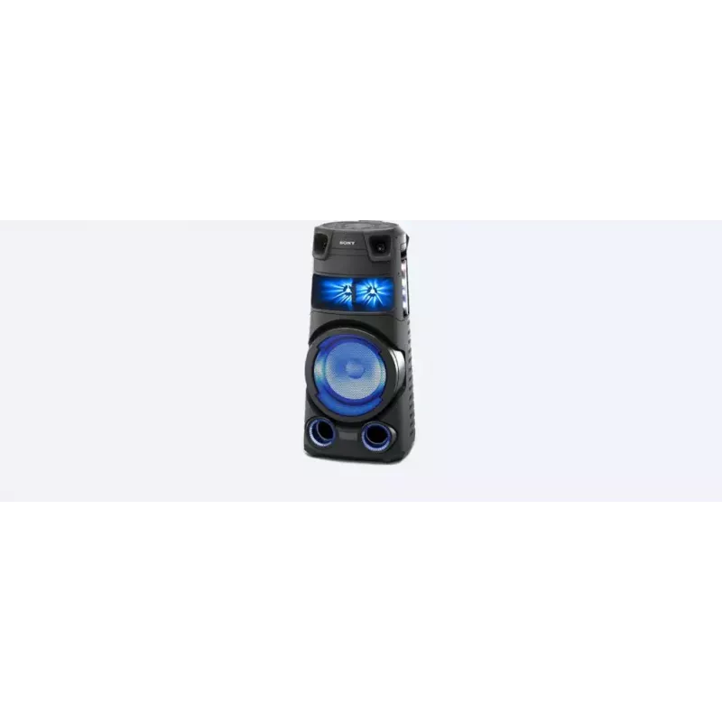 Sony MHC-V73D galingas Bluetooth® vakarėlių garsiakalbis su visakrypčiu vakarėlio garsu ir šviesa