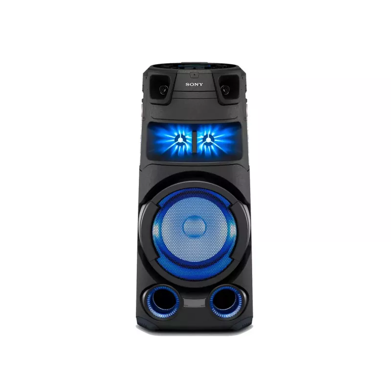 Sony MHC-V73D galingas Bluetooth® vakarėlių garsiakalbis su visakrypčiu vakarėlio garsu ir šviesa