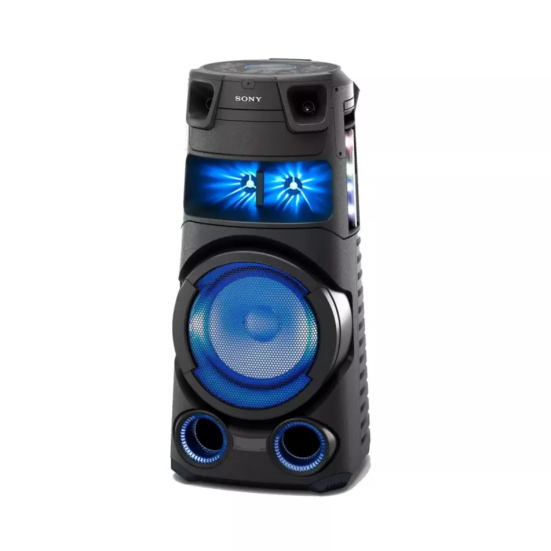 Sony MHC-V73D galingas Bluetooth® vakarėlių garsiakalbis su visakrypčiu vakarėlio garsu ir šviesa