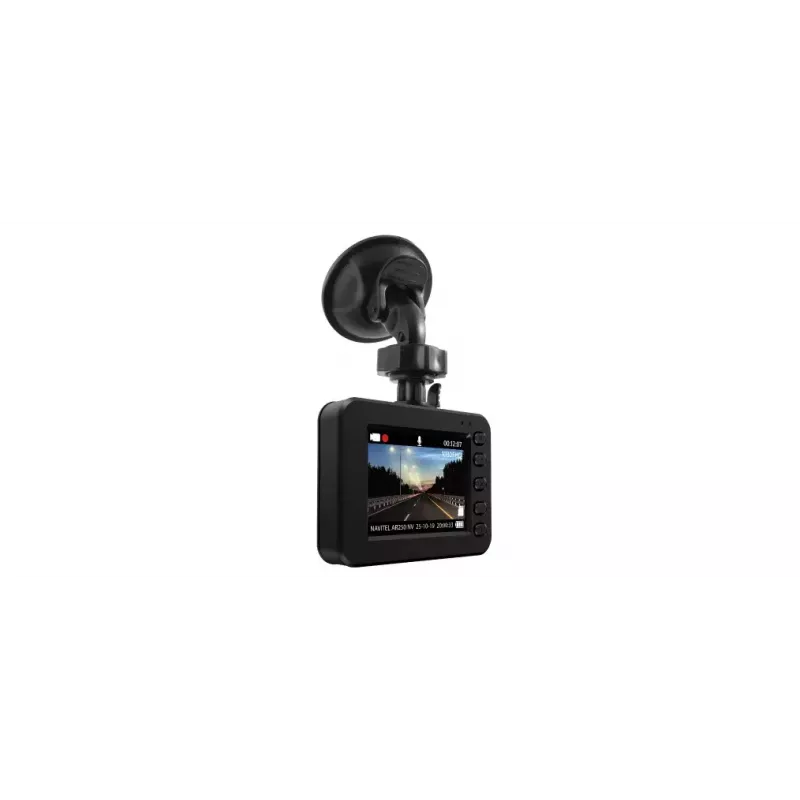 Automobilinis vaizdo registratorius Navitel AR250 NV — 1 kamera 1920x1080, 140° matymo kampas, įmontuotas ekranas, MicroSD, baterija ir maitinimas iš cigarečių degiklio