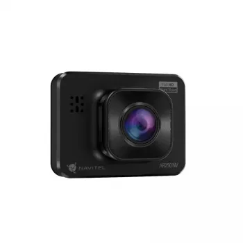 Automobilinis vaizdo registratorius Navitel AR250 NV — 1 kamera 1920x1080, 140° matymo kampas, įmontuotas ekranas, MicroSD, baterija ir maitinimas iš cigarečių degiklio