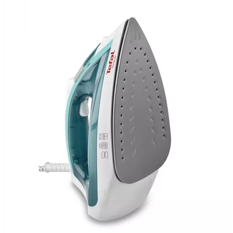 Garinis lygintuvas Tefal Virtuo FV1710 — 1800 W, 80 g/min garų srautas, vertikalus garinimas, žalia/baltos spalvos