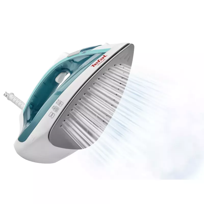 Garinis lygintuvas Tefal Virtuo FV1710 — 1800 W, 80 g/min garų srautas, vertikalus garinimas, žalia/baltos spalvos