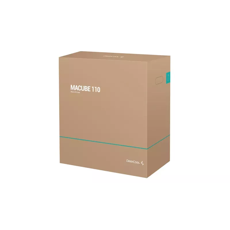 PC korpusas DeepCool MACUBE 110 WH Midi bokštas — baltas, grūdintas stiklas, microATX, iki 320 mm GPU, 165 mm CPU aušintuvas, 2x3,5 colio + 2x2,5 colio vietos