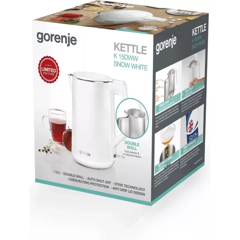 Gorenje 737894 elektrinis virdulys 1,5 L 2200 W baltas