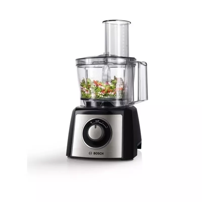 Virtuvinis kombainas Bosch MCM3401M su 800W varikliu ir 2,3 l dubeniu, juoda/nerūdijantis plienas