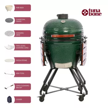 Keraminė Kamado kepsninė TUNABONE Classic 23 colių (Dydis L) Žalia