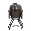 Kamado grilis TUNABONE TunaBone Classic 23 colių (L dydis) keraminio stiliaus anglies grilis, 23 colių kepimo skersmuo, tamsiai pilkas