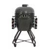 Kamado grilis TUNABONE TunaBone Classic 23 colių (L dydis) keraminio stiliaus anglies grilis, 23 colių kepimo skersmuo, tamsiai pilkas