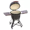 Kamado grilis TUNABONE TunaBone Classic 23 colių (L dydis) keraminio stiliaus anglies grilis, 23 colių kepimo skersmuo, tamsiai pilkas