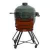 Keramikinis Kamado grilis TARGUS TBG24GREEN-02 — 24 colių žalias anglių kepimo įrenginys