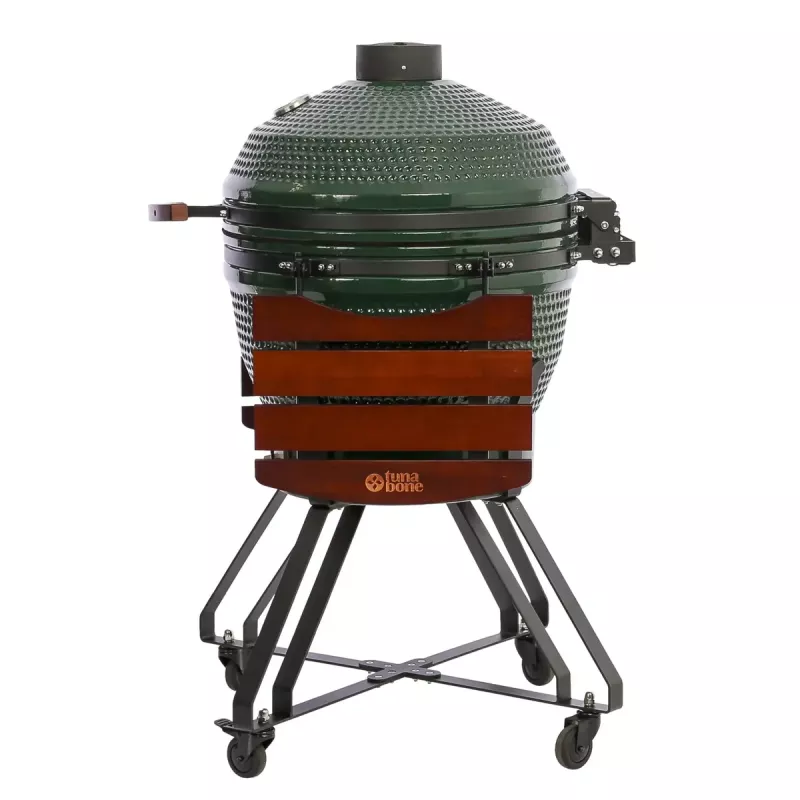 Keramikinis Kamado grilis TARGUS TBG24GREEN-02 — 24 colių žalias anglių kepimo įrenginys