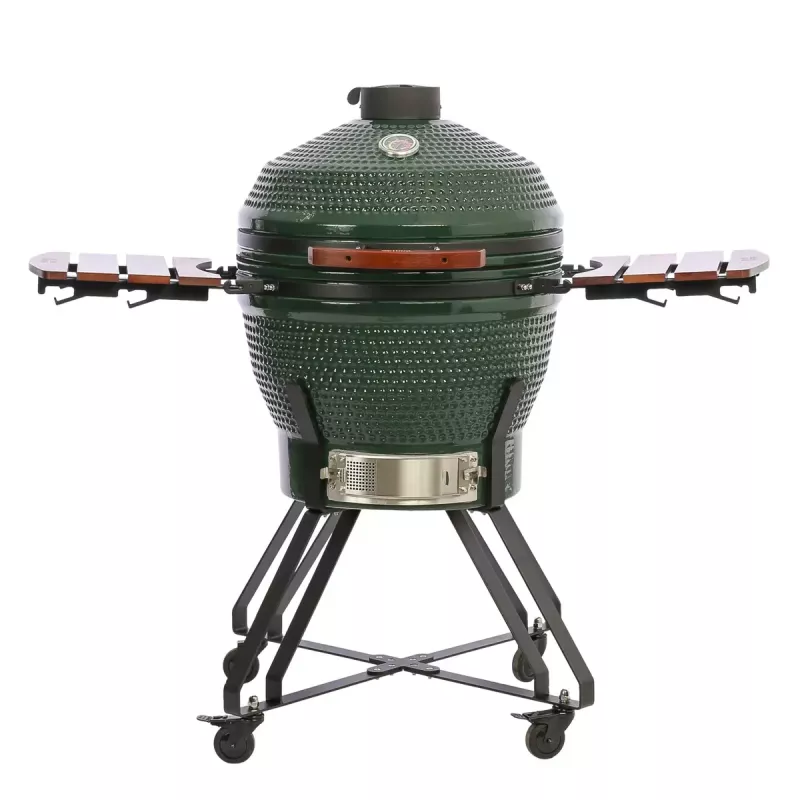 Keramikinis Kamado grilis TARGUS TBG24GREEN-02 — 24 colių žalias anglių kepimo įrenginys