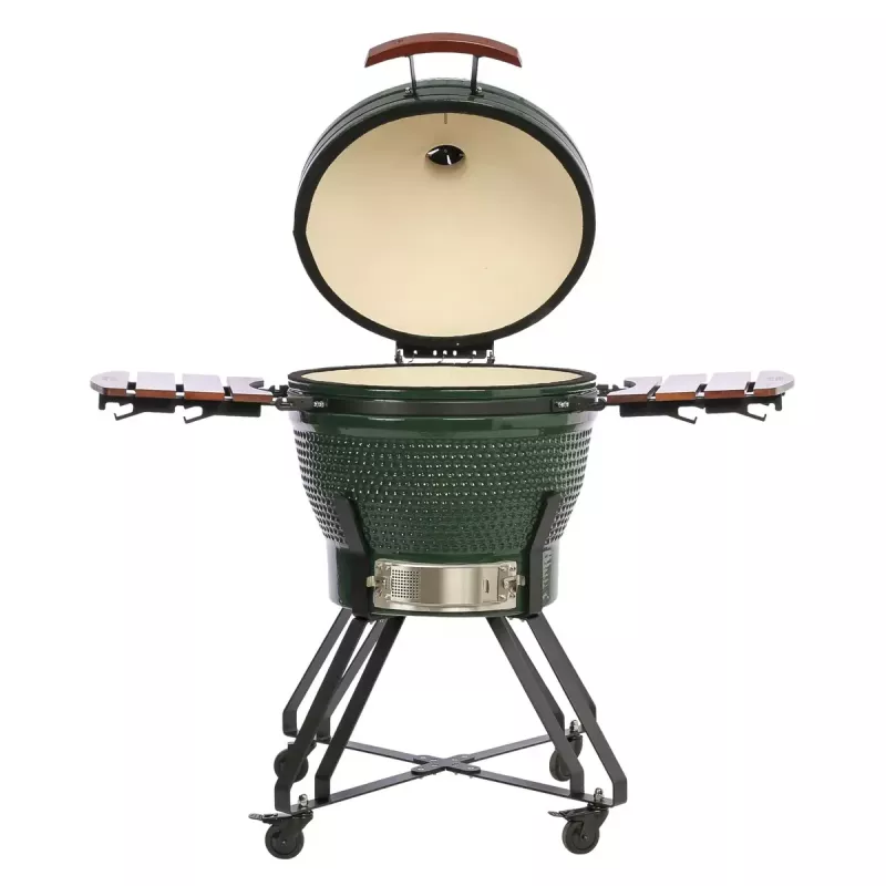 Keramikinis Kamado grilis TARGUS TBG24GREEN-02 — 24 colių žalias anglių kepimo įrenginys