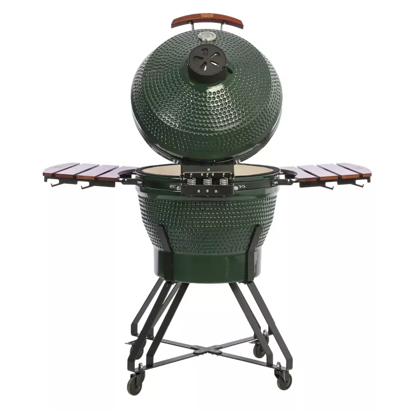 Keramikinis Kamado grilis TARGUS TBG24GREEN-02 — 24 colių žalias anglių kepimo įrenginys