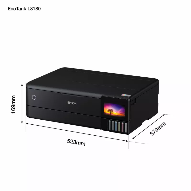 Daugiafunkcinis rašalinis spausdintuvas Epson EcoTank L8180 — A3+, spalvotas, 5760x1440 DPI, 32 ppm, dvipusis, Wi‑Fi, Ethernet