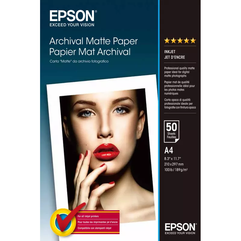 Epson Archival Matte Paper - A4 - 50 lapų