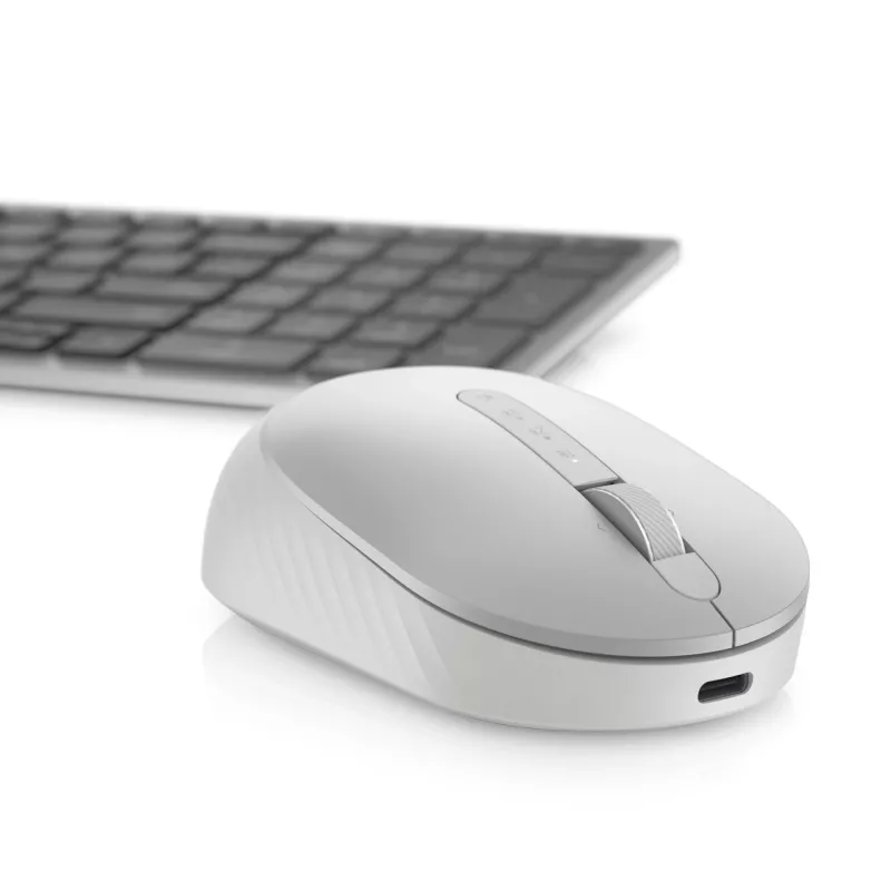 DELL Pro Premium Compact pelė - MS7421W - Platinum Sidabrinė, abiem rankoms tinkama, optinė, RF belaidė + Bluetooth, 1600 DPI, Platinum, Sidabrinė