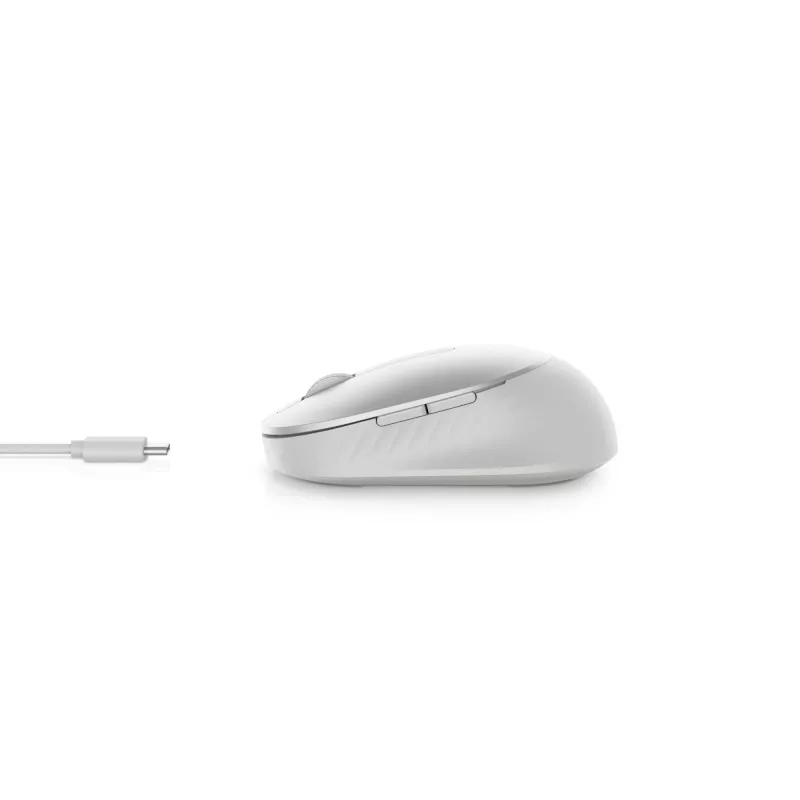 DELL Pro Premium Compact pelė - MS7421W - Platinum Sidabrinė, abiem rankoms tinkama, optinė, RF belaidė + Bluetooth, 1600 DPI, Platinum, Sidabrinė