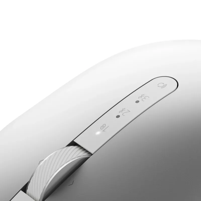 DELL Pro Premium Compact pelė - MS7421W - Platinum Sidabrinė, abiem rankoms tinkama, optinė, RF belaidė + Bluetooth, 1600 DPI, Platinum, Sidabrinė