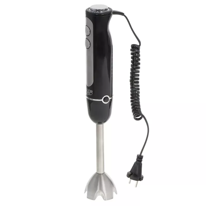 Panardinamasis trintuvas Adler AD 4625B — rankinis trintuvas, 1500 W maks., 850 W nominali, 5 greičių, mechaninis valdymas, turbo, nerūdijančio plieno peilis, juodas