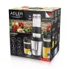 Sport blender Adler AD 4081 — nešiojamasis asmeninis trintuvas, 800 W maks., 0,57 l puodelis, nerūdijančio plieno peilis, 2 buteliai