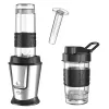 Sport blender Adler AD 4081 — nešiojamasis asmeninis trintuvas, 800 W maks., 0,57 l puodelis, nerūdijančio plieno peilis, 2 buteliai
