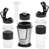 Sport blender Adler AD 4081 — nešiojamasis asmeninis trintuvas, 800 W maks., 0,57 l puodelis, nerūdijančio plieno peilis, 2 buteliai