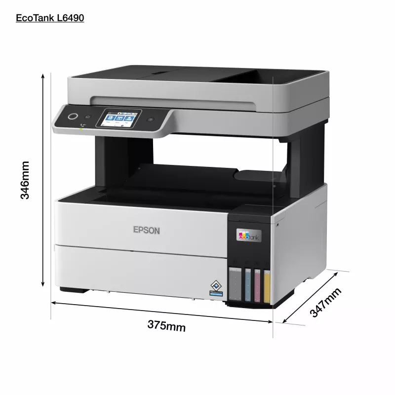 Daugiafunkcinis spausdintuvas Epson EcoTank L6490 — rašalinis spalvotas, 4800x1200 dpi, 37 ppm, A4 dvipusis, Wi‑Fi, Ethernet