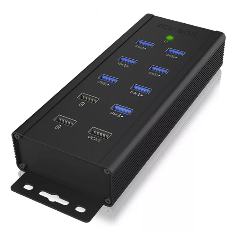 ICY BOX IB-HUB1703-QC3 USB 3.2 Gen 1 (3.1 Gen 1) Type-B 5000 Mbit/s Juoda