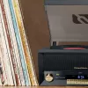 Tiesioginės pavaros audio patefonas Muse MT-112 W — pusiau automatinis, 20 W RMS, 3,5 mm išvestis, LCD, AC 100–240 V