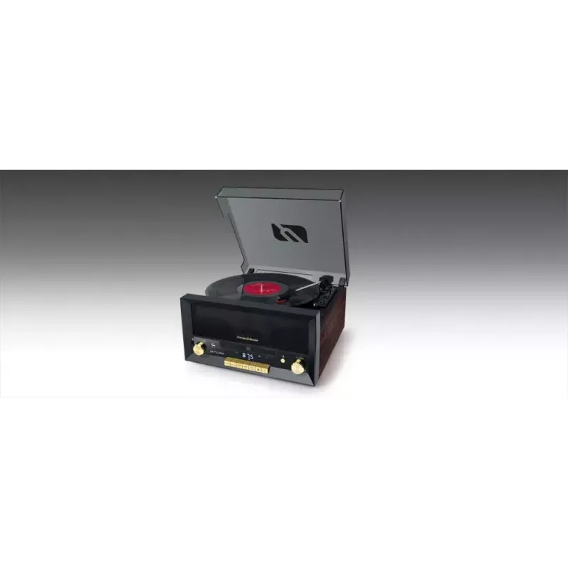 Tiesioginės pavaros audio patefonas Muse MT-112 W — pusiau automatinis, 20 W RMS, 3,5 mm išvestis, LCD, AC 100–240 V